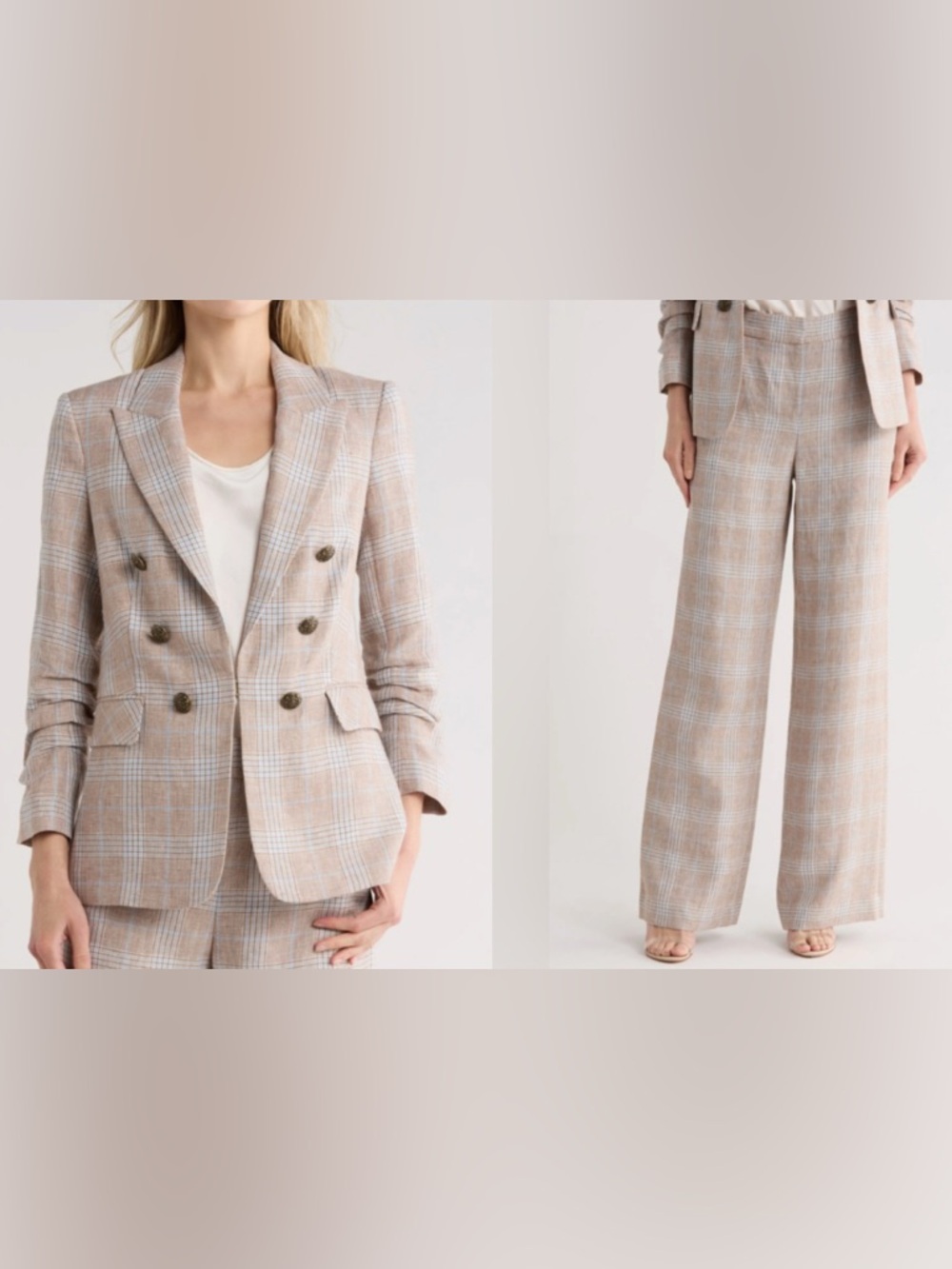 VERONICA BEARD Full Suit - Beacon Linen Dickey Jacket + Pants Sz 2 NWT $1,296